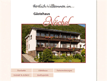 Tablet Screenshot of gaestehaus-noechel.de
